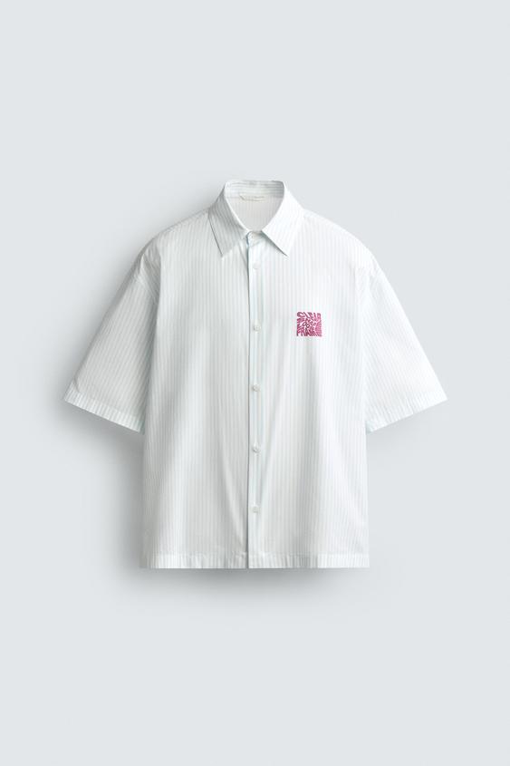 CHEMISE À COUPE DÉCONTRACTÉE ET COMBINÉE
