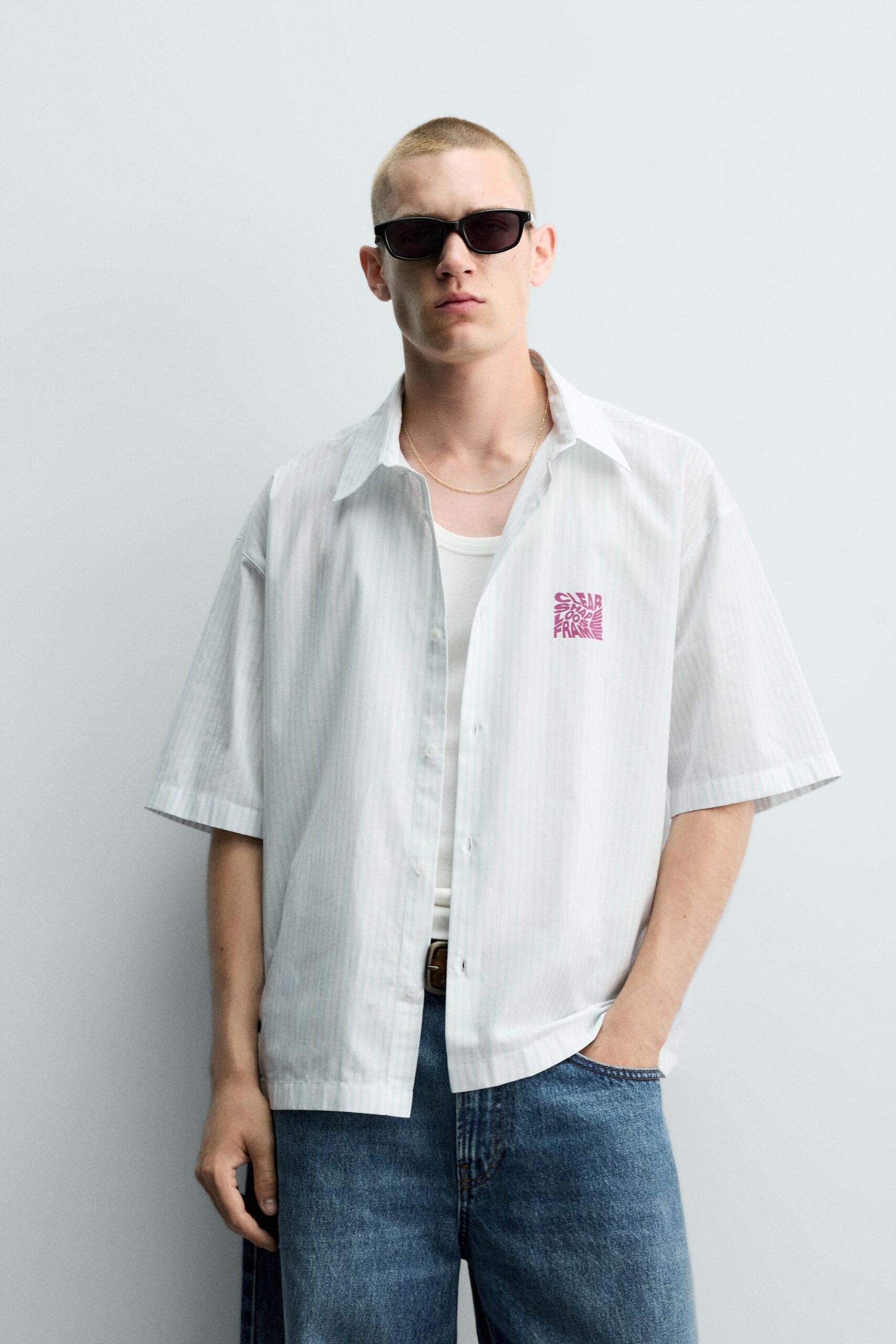 CHEMISE À COUPE DÉCONTRACTÉE ET COMBINÉE