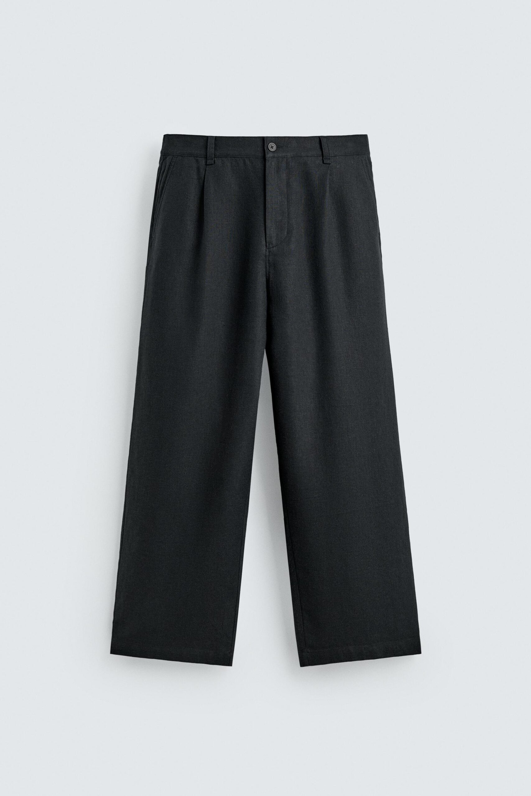 PANTALON EN LIN ET VISCOSE À COUPE DÉCONTRACTÉE