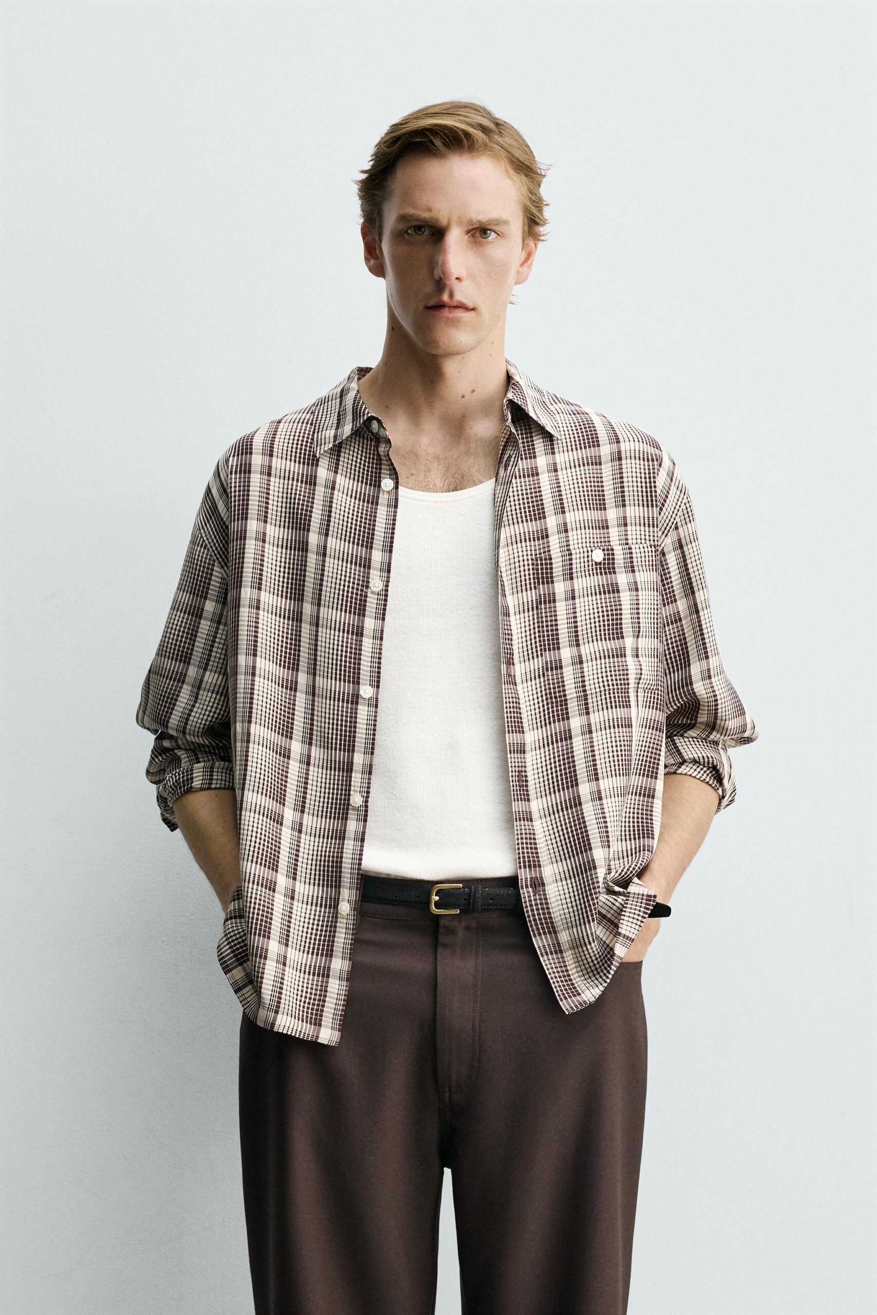 CHEMISE À CARREAUX FLUIDE