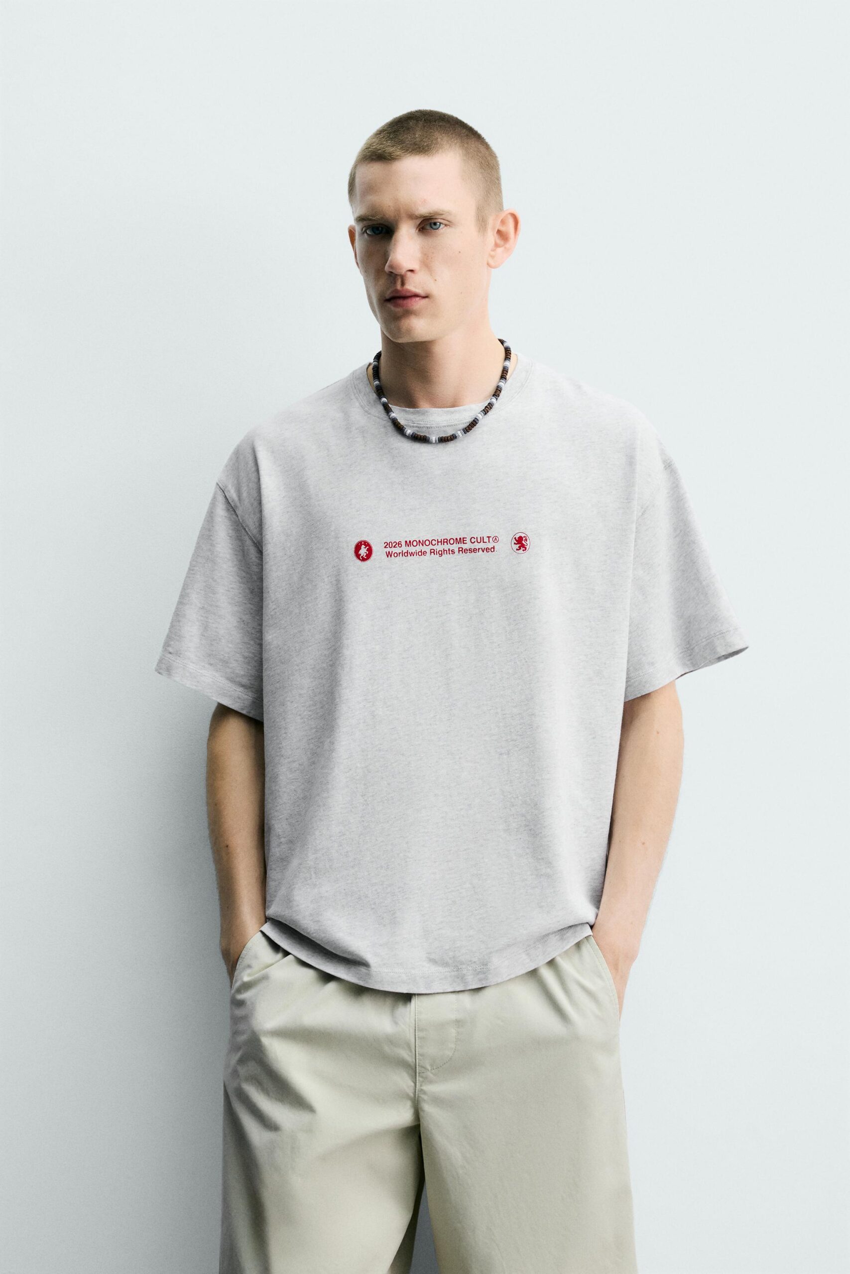T-SHIRT AVEC SLOGAN IMPRIMÉ EN CONTRASTE