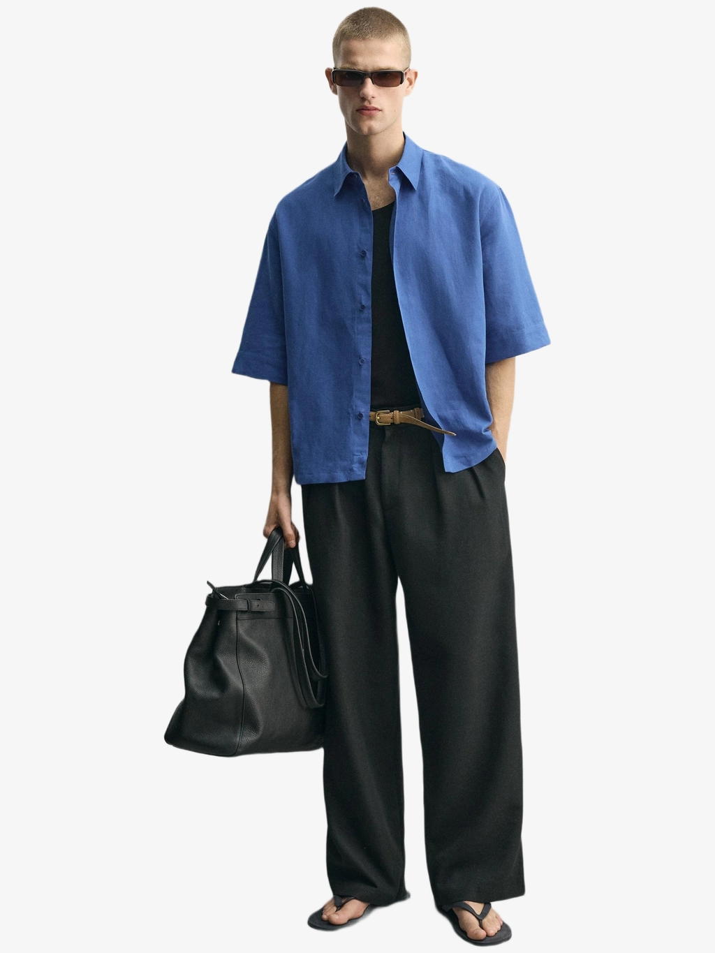CHEMISE À COUPE DROITE ET EN TISSU ORIGINAL