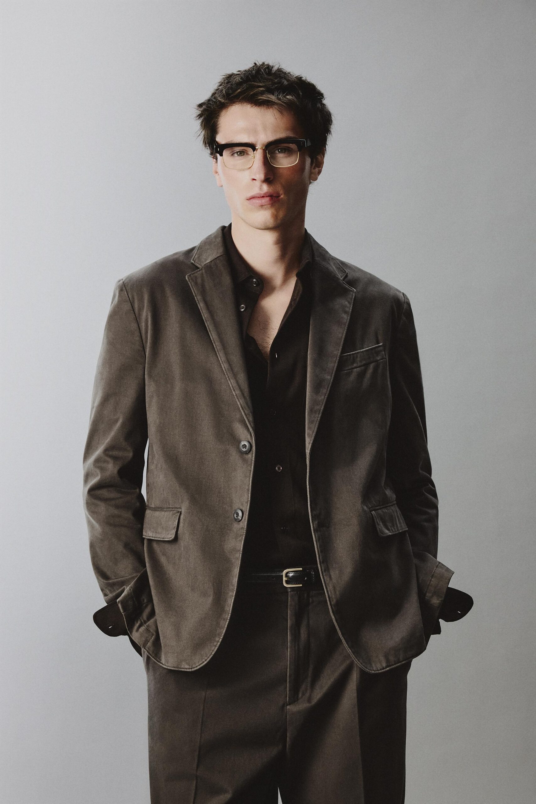VESTE DE COSTUME À EFFET DÉLAVÉ