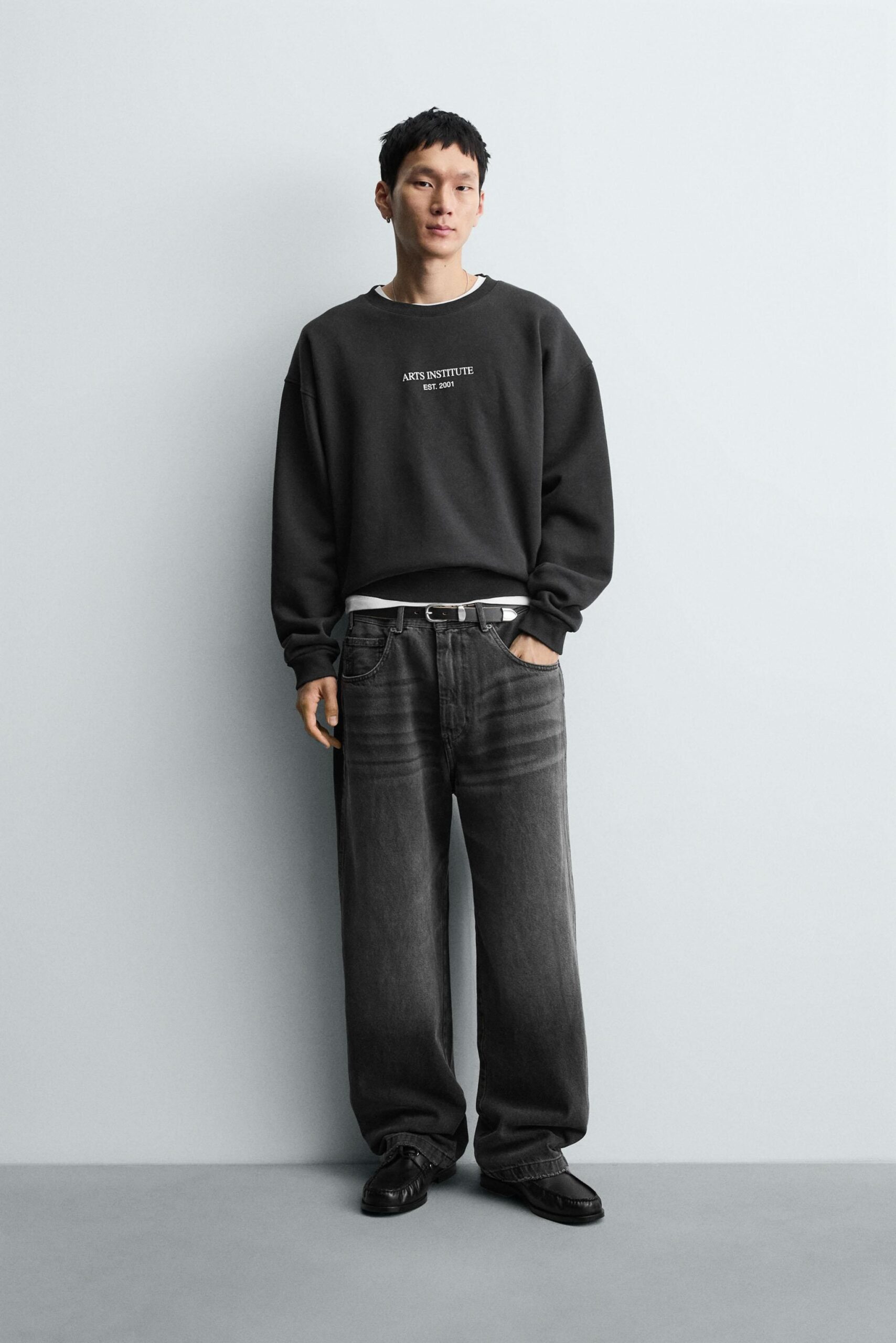 SWEATSHIRT HOMME À IMPRIMÉ TEXTE