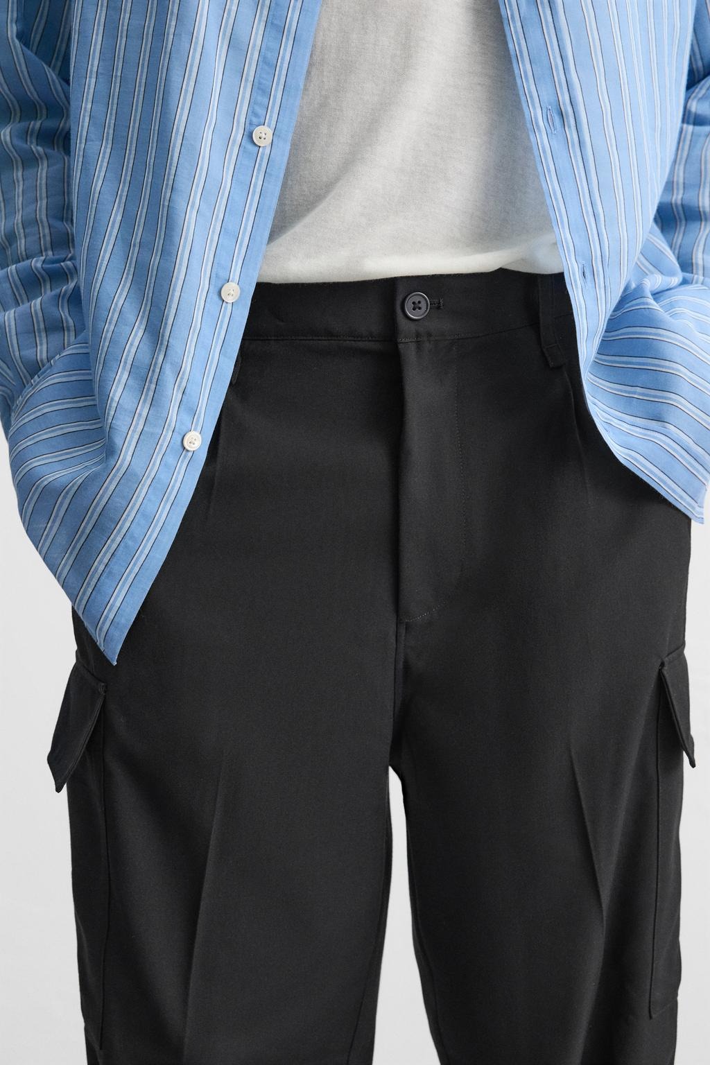 PANTALON CARGO HOMME À PINCES