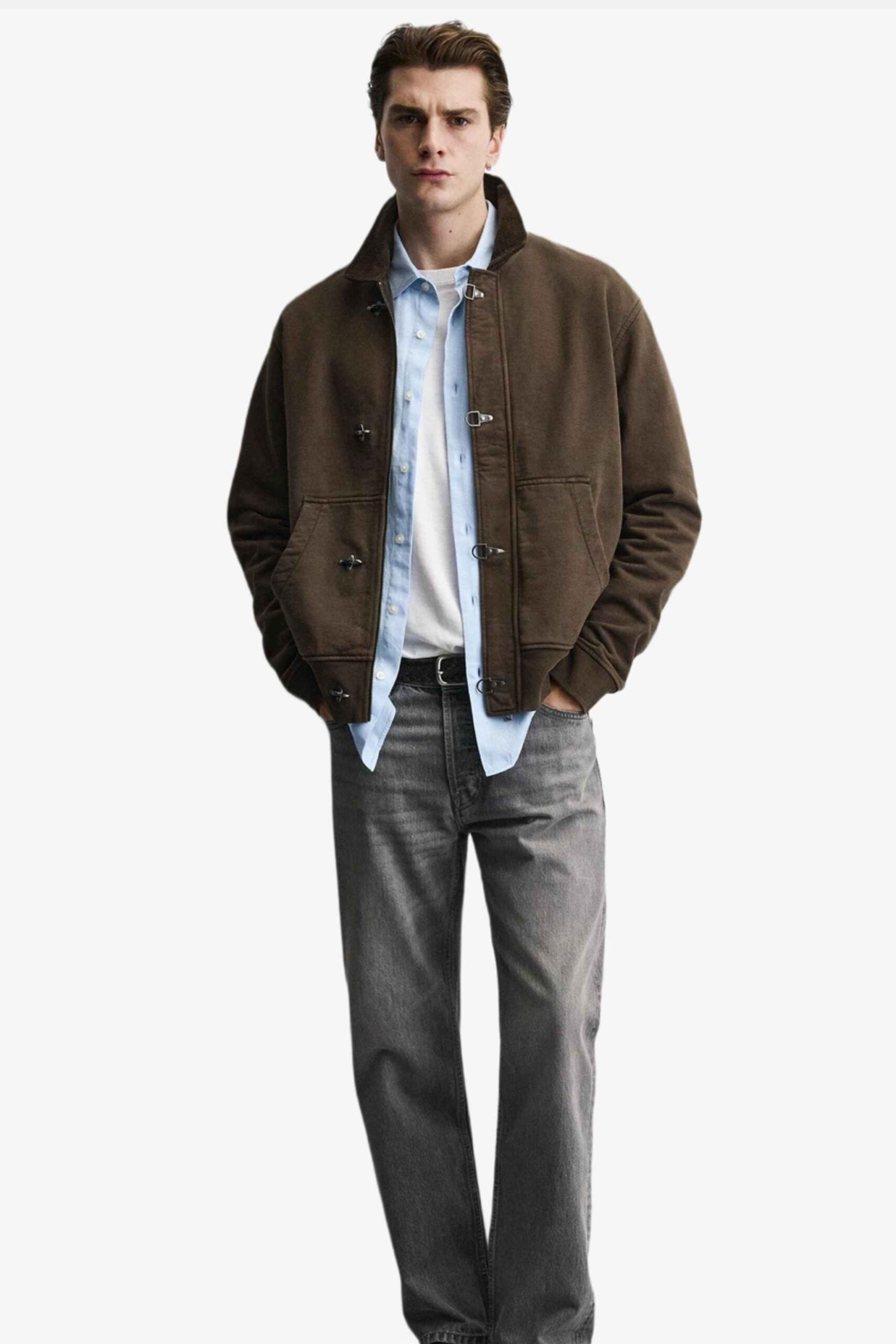 VESTE HOMME EN VELOURS CÔTELÉ À CROCHETS