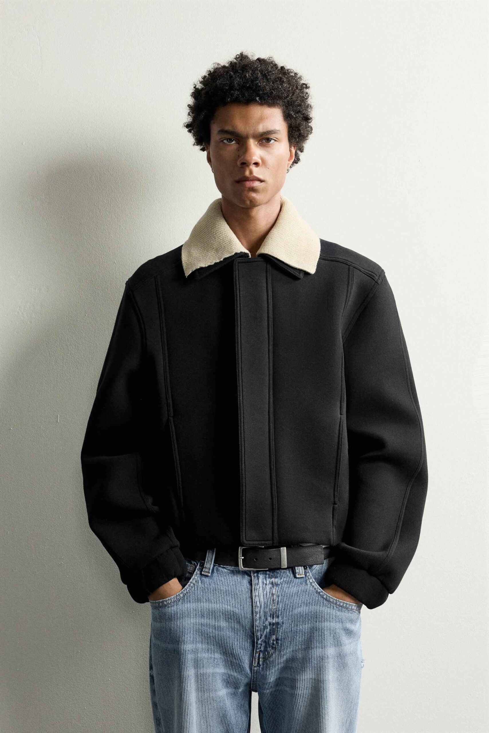 CONTRAST COLLAR TECHNICAL JACKET
